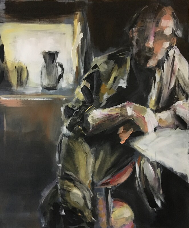 At home, 2023, 60x50 cm, Akryl auf Leiwand