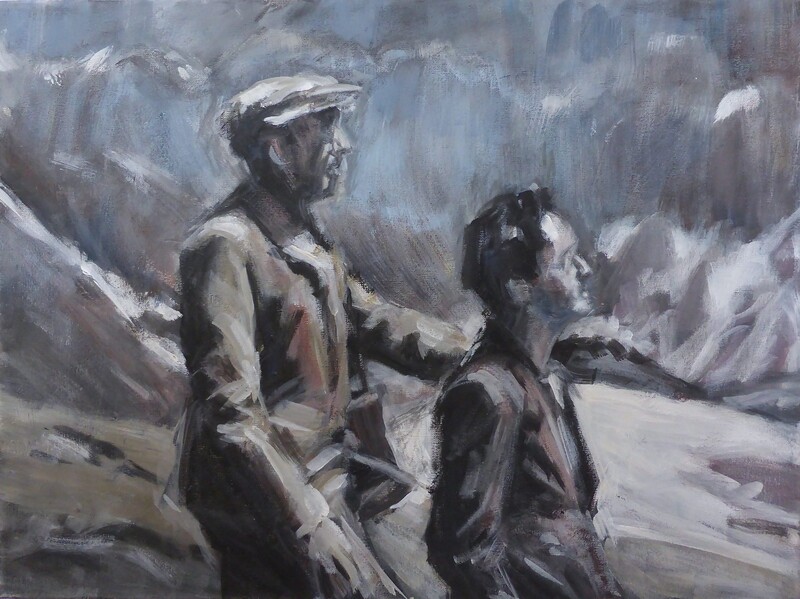 Vater und Sohn 2, 2012 – 30x40 cm, Acryl auf Leinwand