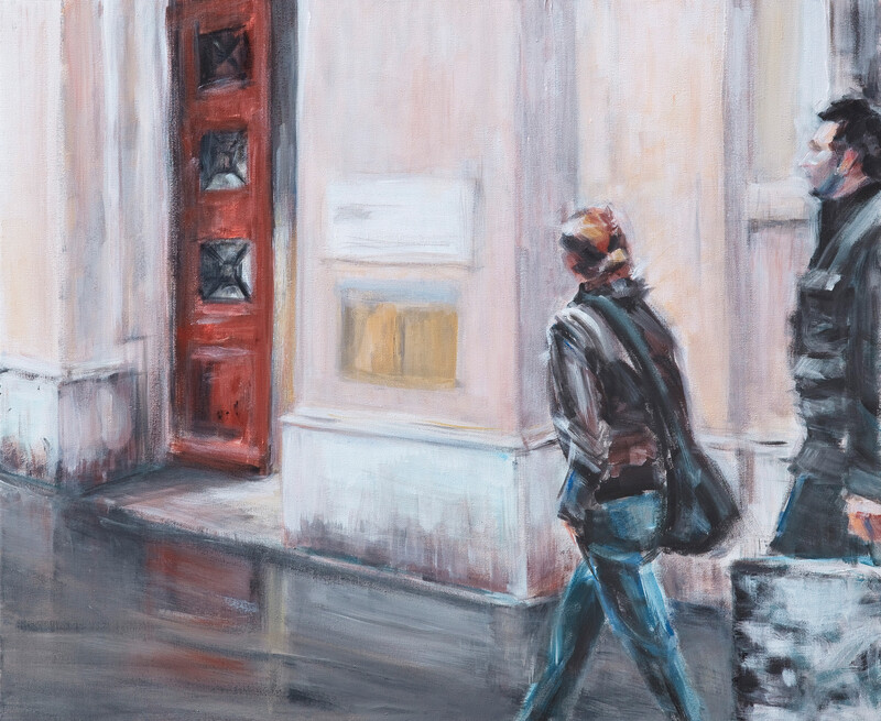 Die rote Tür 1, 2011 – 50x60 cm, Acryl auf Leinwand (SOLD)