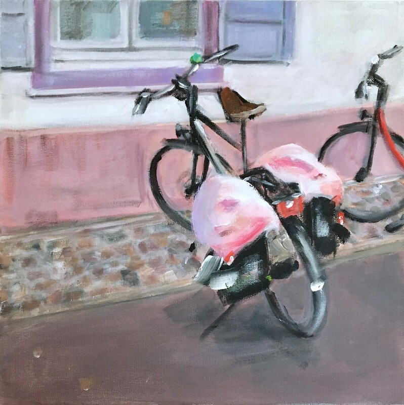Serie "urban spots" / Nr. 7, 2022, 40x40 cm, Acryl auf Leinwand (SOLD)