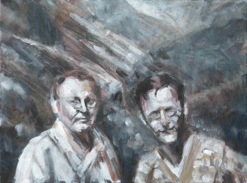 Vater und Sohn 1, 2012 – 30x40 cm, Acryl auf Leinwand