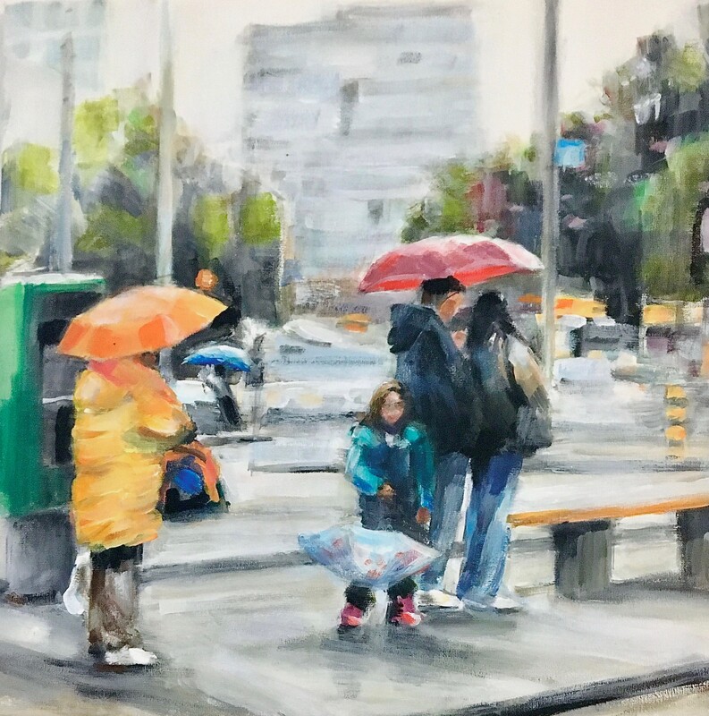 Serie "urban spots" / Nr. 10, 2023 – 40x40 cm, Acryl auf Leinwand