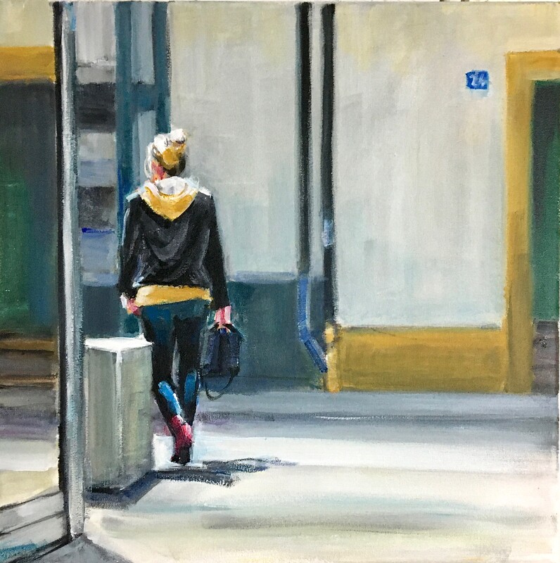 Serie "urban spots" / Nr. 9, 2023 – 40x40 cm, Acryl auf Leinwand