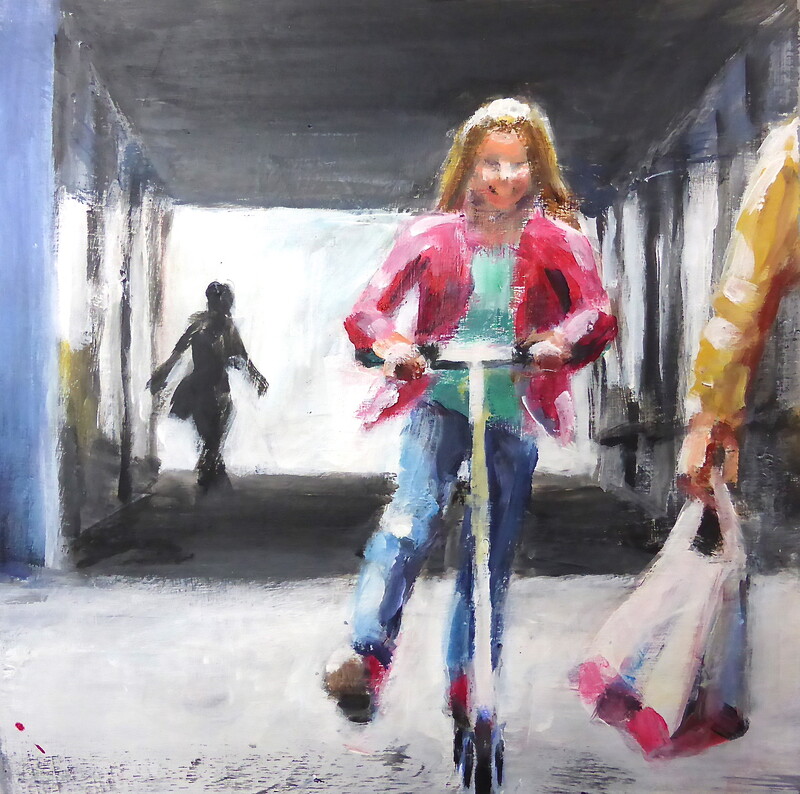 Fahrt 10, 2014– 20x20 cm, Acryl auf Holz (SOLD)
