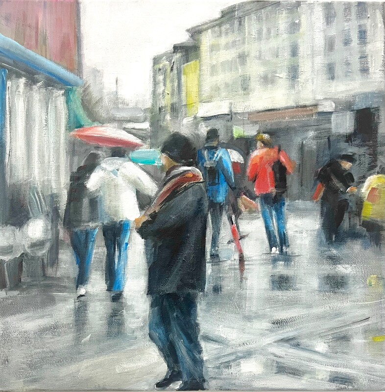 Serie "urban spots" / Nr. 14, 2023 – 40x40 cm, Acryl auf Leinwand