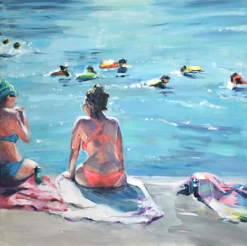 Alles im Fluss, 2023, 60x60 cm, Acryl auf Leinwand (SOLD)